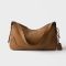 Prada 1BC280 Aimee Large Shoulder Bag in Leather Brown
