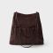 Prada 1BC293 Route Large Tote Bag in Leather Brown