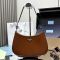 Prada 1BC499 Cleo Shoulder Bag in Shiny Leather Brown