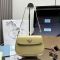 Prada 1BD311 Cleo Small Flap Shoulder Bag in Brushed Leather Khaki