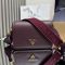 Prada 1BD314 Shoulder Bag in Leather Burgundy