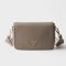 Prada 1BD314 Shoulder Bag in Leather Grey