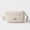 Prada 1BD314 Shoulder Bag in Leather White
