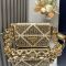 Prada 1BD329 Mini Bag in Satin with Crystals Gold
