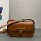 Prada 1BD339 Shoulder Bag in Leather Brown