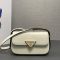 Prada 1BD339 Shoulder Bag in Leather White