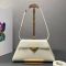 Prada 1BD343 Medium Handbag in Brushed Leather White