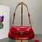 Prada 1BD345 Shoulder Bag in Patent Leather Red