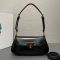 Prada 1BD345 Shoulder Bag in Shiny Leather Black