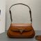 Prada 1BD345 Shoulder Bag in Shiny Leather Brown