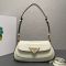 Prada 1BD345 Shoulder Bag in Shiny Leather White