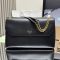 Prada 1BD368 Doux Extra-Large Shoulder Bag in Leather Black