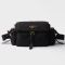 Prada 1BD394 Explore Medium Shoulder Bag with Flap in Re-Nylon Black