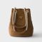 Prada 1BE082 Mariner Small Bucket Bag in Suede Camel