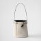 Prada 1BE085 Buckle Bucket Bag with Jeweled Belt in Leather White