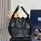 Prada 1BE087 Darling Bucket Bag in Leather Black