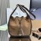 Prada 1BE087 Darling Bucket Bag in Suede Brown