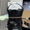 Prada 1BE088 Petit Sac Noir Mini Bucket Bag in Nappa Leather Black