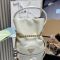 Prada 1BE088 Petit Sac Noir Mini Bucket Bag in Nappa Leather White
