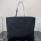 Prada 1BG107 Tote Bag in Re-Nylon and Saffiano Leather Navy Blue