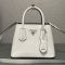 Prada 1BG443 Double Small Bag in Grained Leather White