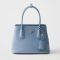 Prada 1BG443 Double Small Bag in Saffiano Leather Blue