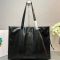 Prada 1BG460 Large Tote Bag in Leather Black