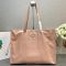 Prada 1BG460 Large Tote Bag in Leather Pink