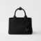 Prada 1BG464 Jardiniere Small Handbag in Cotton Canvas Black
