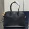 Prada 1BG508 Large Tote Bag in Leather with Buckles Black