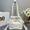 Prada 1BG541 Shoulder Bag in Nappa Leather White