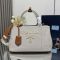 Prada 1BG554 Jardiniere Large Handbag in Linen Blend Beige
