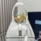 Prada 1BG563 Medium Tote Bag in Leather White