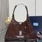 Prada 1BG570 Large Tote Bag in Leather Coffee