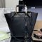 Prada 1BG578 Medium Tote Bag in Re-Nylon and Leather Black