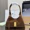 Prada 1BG580 Small Tote Bag in Suede Brown