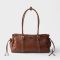 Prada 1BG628 Bonnie Medium Tote Bag in Antiqued Leather Brown