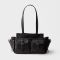Prada 1BG645 Route Medium Tote Bag in Leather Black