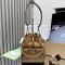 Prada 1BH038 Re-Edition 1995 Chaine Bucket Bag in Re-Nylon Brown