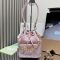 Prada 1BH038 Re-Edition 1995 Chaine Bucket Bag in Re-Nylon Pink