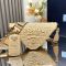 Prada 1BH190 Triangle Shoulder Bag in Raffia with Fabric Strap Beige