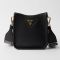 Prada 1BH191 Mini Shoulder Bag in Leather Black