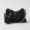 Prada 1BH204 Re-Edition 2005 Crochet Bag in Raffia Black