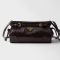 Prada 1BH215 Bonnie Small Shoulder Bag in Leather Dark Brown