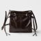 Prada 1BH229 Bonnie Mini Shoulder Bag in Leather Dark Brown