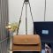 Prada 1BN022 Small Shoulder Bag in Leather Brown