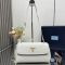 Prada 1BN022 Small Shoulder Bag in Leather White