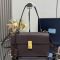 Prada 1BN023 Soft Sound Medium Shoulder Bag in Leather Coffee