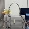 Prada 1BN026 Medium Handbag in Leather Grey