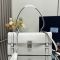 Prada 1BN026 Medium Handbag in Leather White